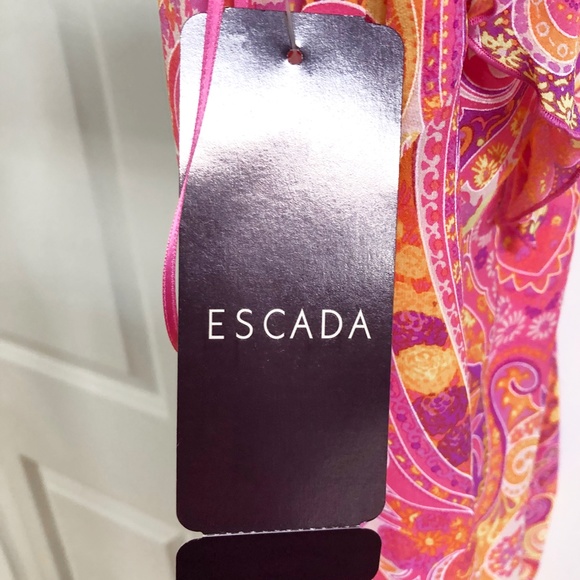 🆕 Escada Paisley Chiffon Dress - Picture 3 of 7